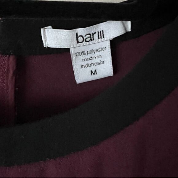 Bar III Sleeveless Maroon Sheath Dress Size Medium - Picture 3 of 7